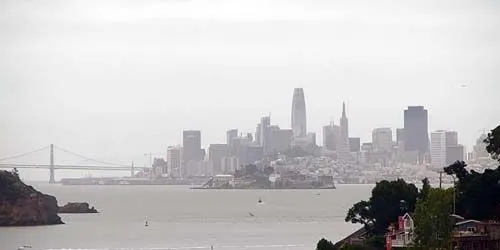 Alcatraz Island, San Francisco - Oakland Bay Bridge webcam