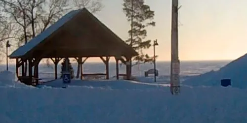 Lakefront Gazebo at Winnipeg Beach webcam