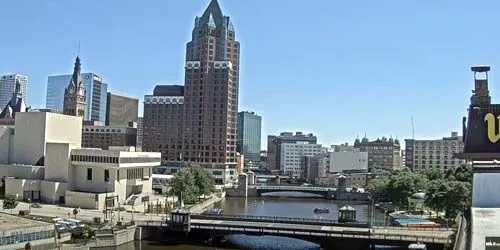 Tour du bureau central, ponts fluviaux webcam - Milwaukee