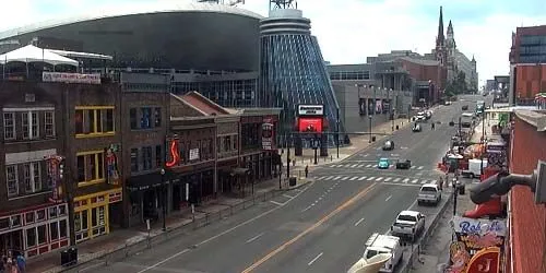 Rue Broadway - arène Bridgestone webcam - Nashville