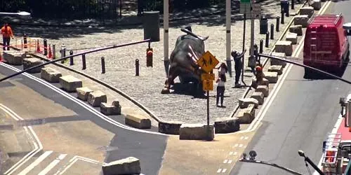 Taureau de charge à Wall Street webcam - New York