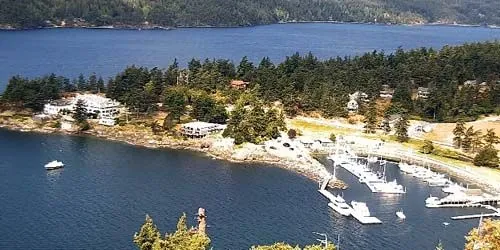 Yachts in Cascade Bay on Orcas Island webcam - Bellingham