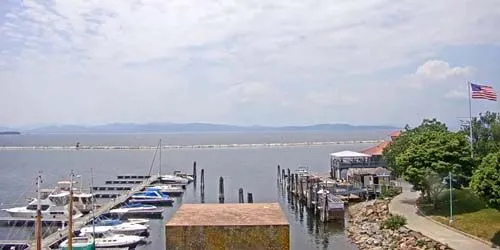 Muelle en el lago Champlain Cámara web