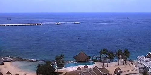 Panorama from the island of Cozumel webcam