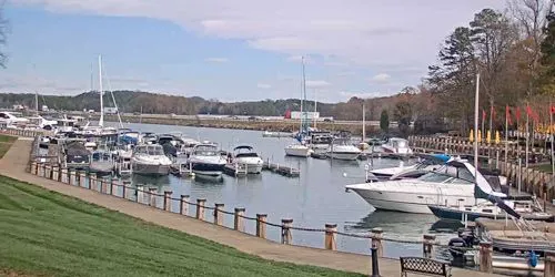 Pier with yachts in Lake Davidson Nature Preserve webcam