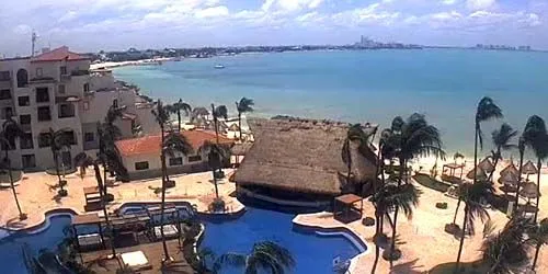 Pool and beach at Fiesta Americana webcam