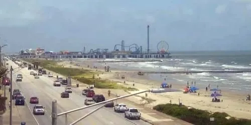 Muelle de placer histórico de la isla de Galveston Cámara web