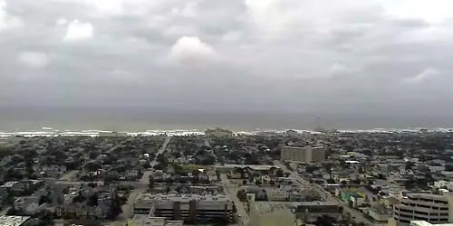 Panorama de la isla de Galveston desde arriba webcam