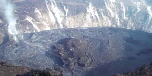 Halemaumau crater in the Kilauea volcano caldera webcam