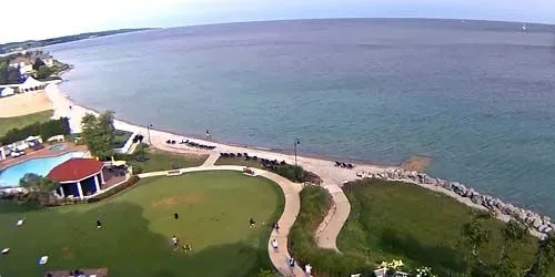 Beach at Inn at Bay Harbor, Little Traverse Bay Webcam