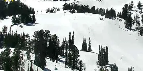 Mountain panorama at Snowbasin Resort webcam - Ogden