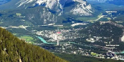 Panorama de la ciudad turística de Banff Cámara web