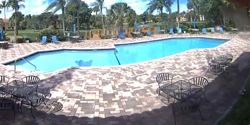 Swimming pool in the residential complex of the Plantation Webcam