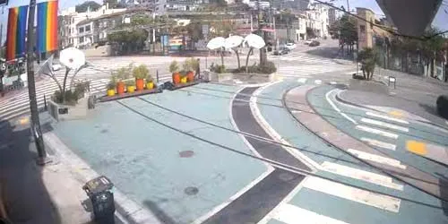 Restaurant en plein air sur la rue Castro webcam