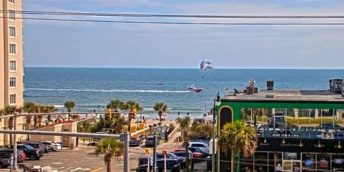 Shops and restaurants on the waterfront webcam - Myrtle Beach