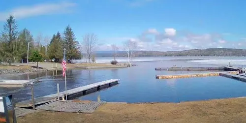 Boat dock at Sebec Lake webcam