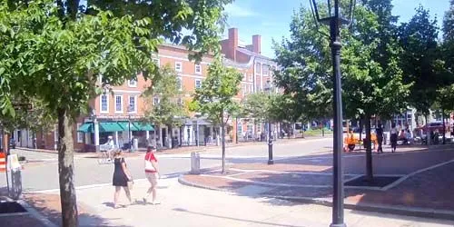 Piétons et trafic sur la place du marché webcam - Portsmouth