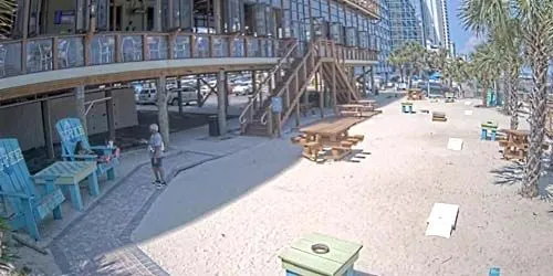 Terrasse dans l'hôtel sur la côte webcam - Myrtle Beach