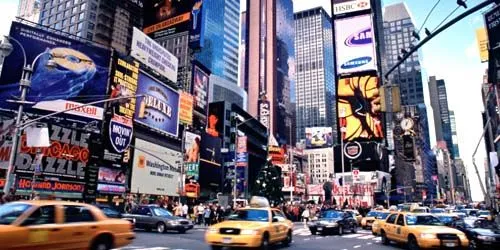 Traffic on Times Square webcam - New York