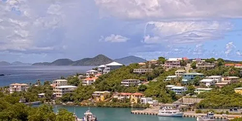 Turner Bay, mansions on the hill webcam - Cruz Bay