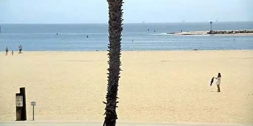 Vacanciers sur une plage de sable Caméra web