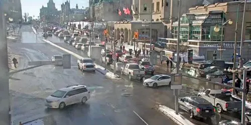 Rue Wellington vers la Colline du Parlement webcam